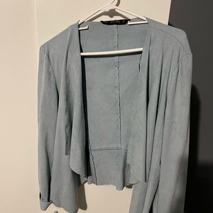 Suede cardigan